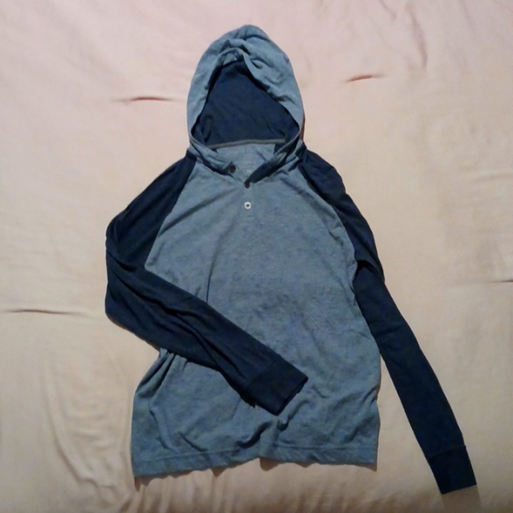 Banana Republic Men's M hooded long sleeve w/ buttons